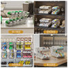 Double-layer retractable rolling beverage storage box automatic filling pop can storage rack refrigerator soda desktop rack