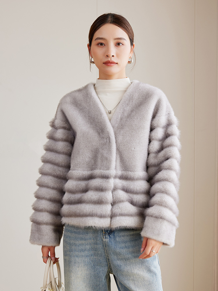 Áo Lông Nữ Cổ Chữ V Hàng Mùa Xuân Thu Đông