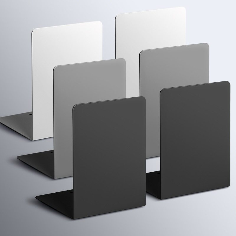 Large Metal Bookend for Students, Adjustable Desktop Book Holder for Storage and Organization