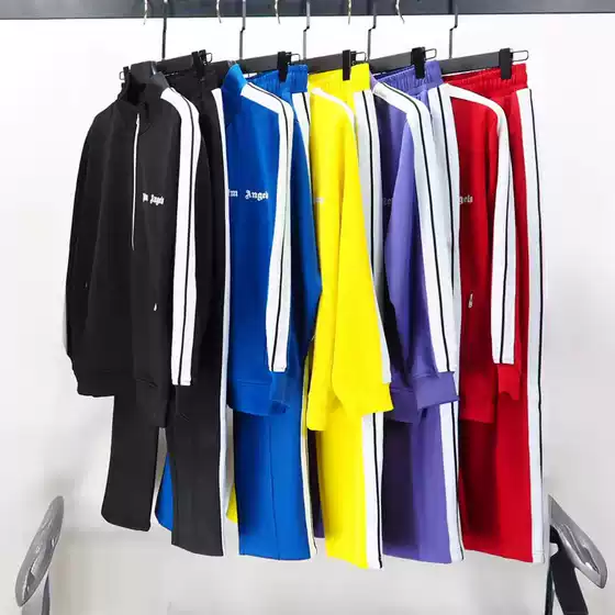 Correct version of the tide brand palm palm angel striped webbing high street leisure sports coat lovers suit foreign trade