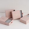 Pandasew Printed Logo Black and White Gray Pink Simple Necklace Jewelry Packaging Box Jewelry Drawer Box