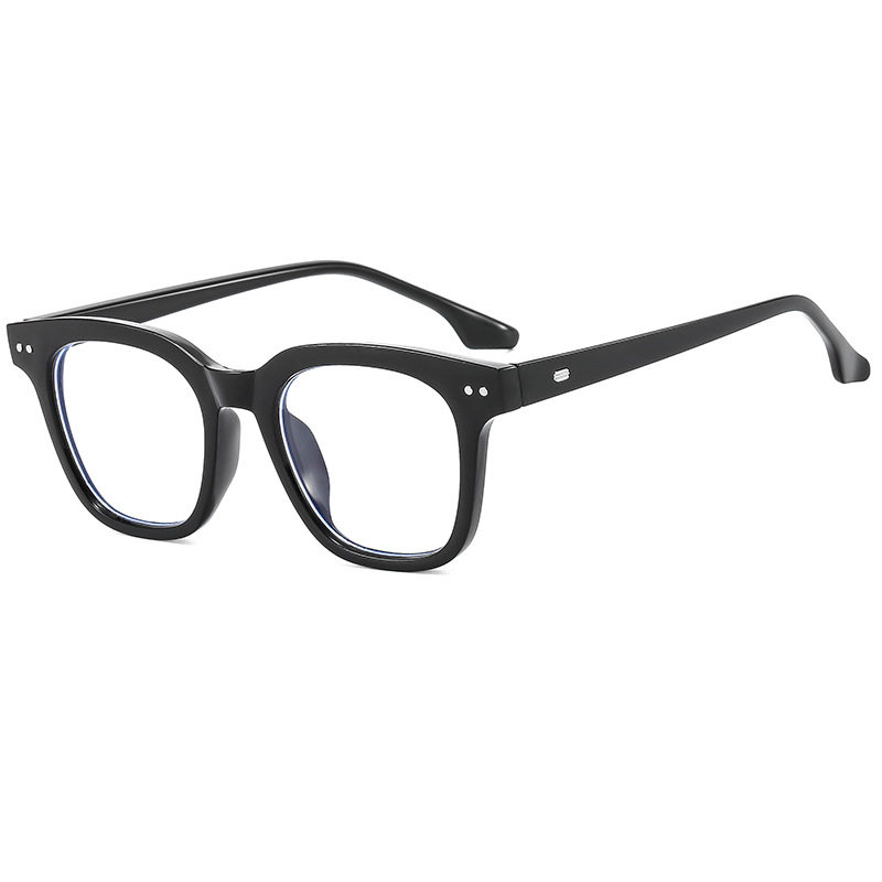2022 new fashion box student anti-blue light glasses frame artistic plain glasses Net red tide rice nail glasses frame