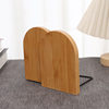 Desktop Bamboo Bookend Book Storage Wooden Bookend Student Removable Baffle Storage Bookshelf Bookend Rack