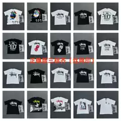 Stus Men's and Women's Short-Sleeved 230g T-Shirt Summer Men's Loose Heavyweight High-Quality T-Shirt Screen Printing