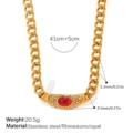 XL865RDG Red Cat's Eye Necklace