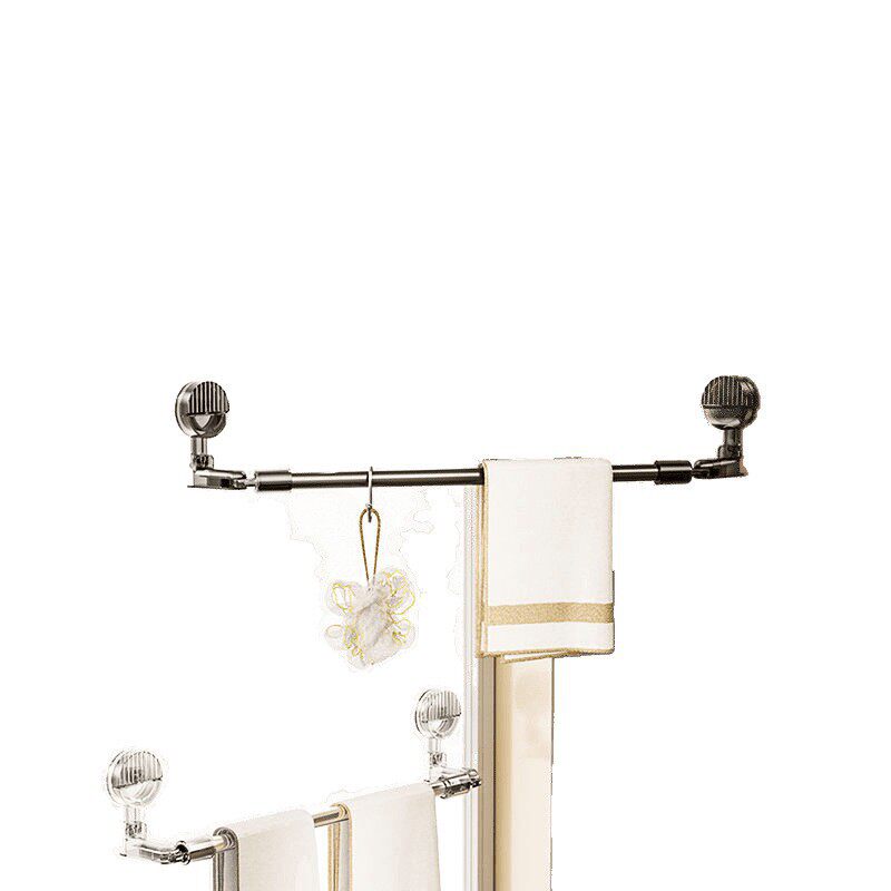 Suction Cup Telescopic Clothes Drying Rod Without Punching Balcony Indoor Multi-Functional Clothes Drying Shower Curtain Rod Curtain Rod