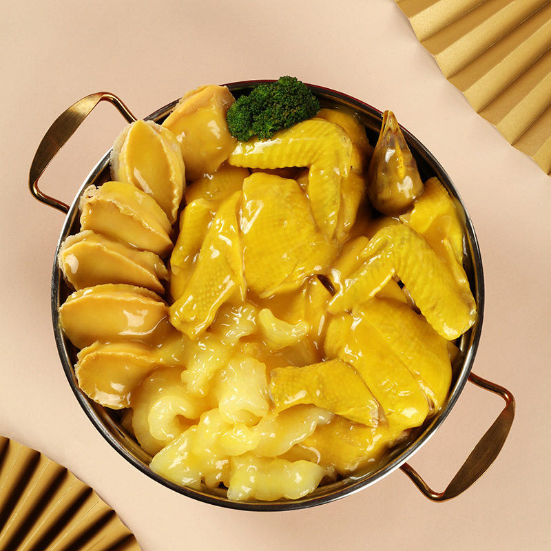 Qindongsen Mid-Autumn Festival Gift Box Abalone Fish Maw Chicken Pre-Made Dish Semi-Gold Soup Ready-To-Eat Fish Maw Hotel New Year Goods Gift