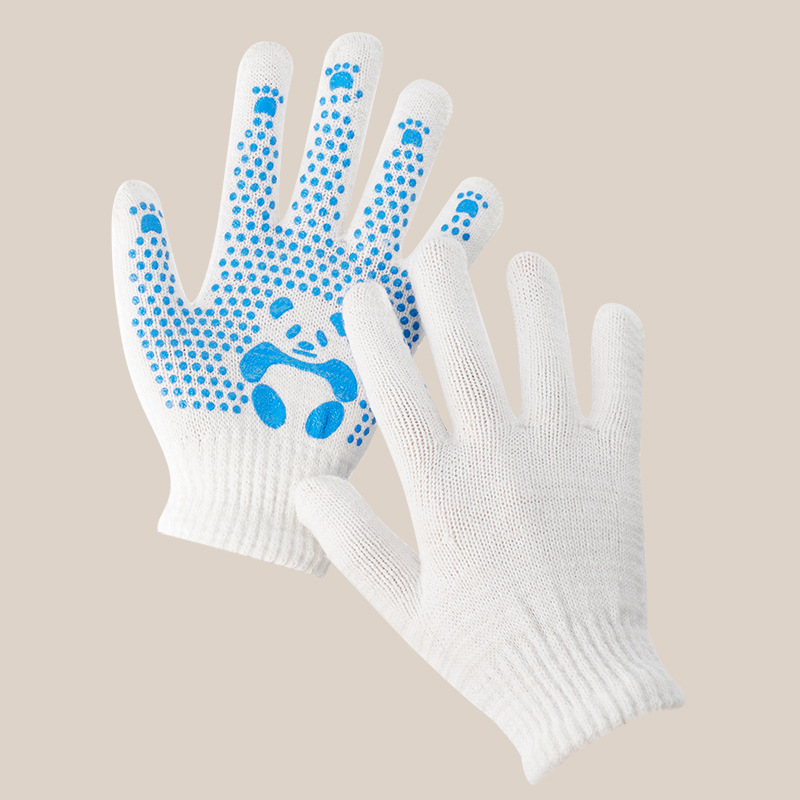 儿童防滑手套劳保防护学校运动会拔河户外活动小朋友白色纱手套