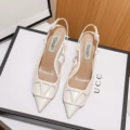 White/patent leather 6cm stiletto heel