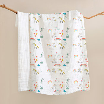 High-density six-layer newborn baby gauze bath towel newborn cotton gauze baby children bath bath towel blanket bag