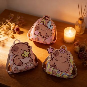 Foreign Trade New School Bag-Shaped Coin Purse Cute Shape Headphone Coin Cosmetics Bag Key Pendant Doll Machine Gift