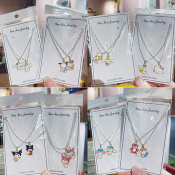 Cross-border hot cartoon necklace wholesale Sanrio children kulomi jade poodle pendant Yiwu trinkets ins