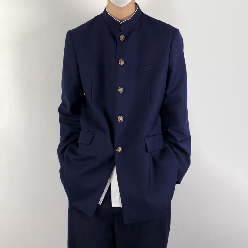 厂家直发dk日系制服秋冬季长款西服外套男士学生西装西裤班服套装