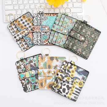PU Leather Card Holder Amazon Western Cow Head Card Holder TEMU Xiyin Popular Leopard Print Cow Pattern Women's Card Holder