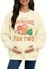 Cross-Border Fleece Sweatshirt Astanfy Women's Maternity Christmas Sweater Mom Sweatshirt Long-Sleeve Shirt