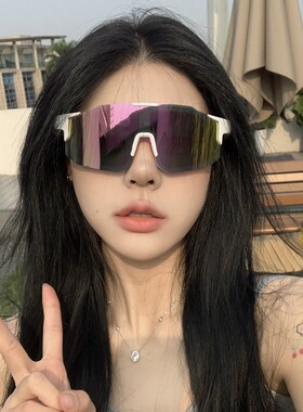 户外个性超大框骑行眼镜滑雪登山水银运动墨镜防风护目镜防紫外线