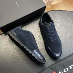 Kito Cross-Border Comfortable Versatile Men's Sports Leather Shoes 2026 Cow Suede Patchwork Casual Outdoor Men's Shoes