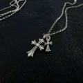 Double cross necklace [pearl chain]