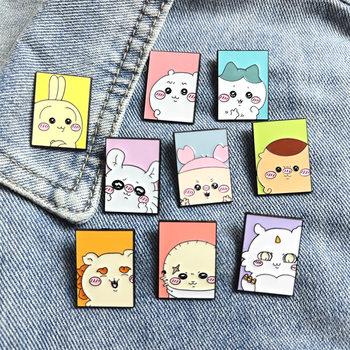 Cute Japanese Anime Kyikawa Series Badges, Small Eight Usachi Kyikawa Brooches, Flying Squirrel, Chestnut Steamed Buns