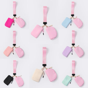 Cross-border LULU Wrist Bag Portable Mini Fashion Color-matching Coin Purse Nylon Waterproof Storage Key Bag