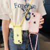 Candy Color Wavy Edge Crossbody Lanyard Suitable for Iphone17 Mobile Phone Case Apple 16E Fine Hole Silicone S25 Soft