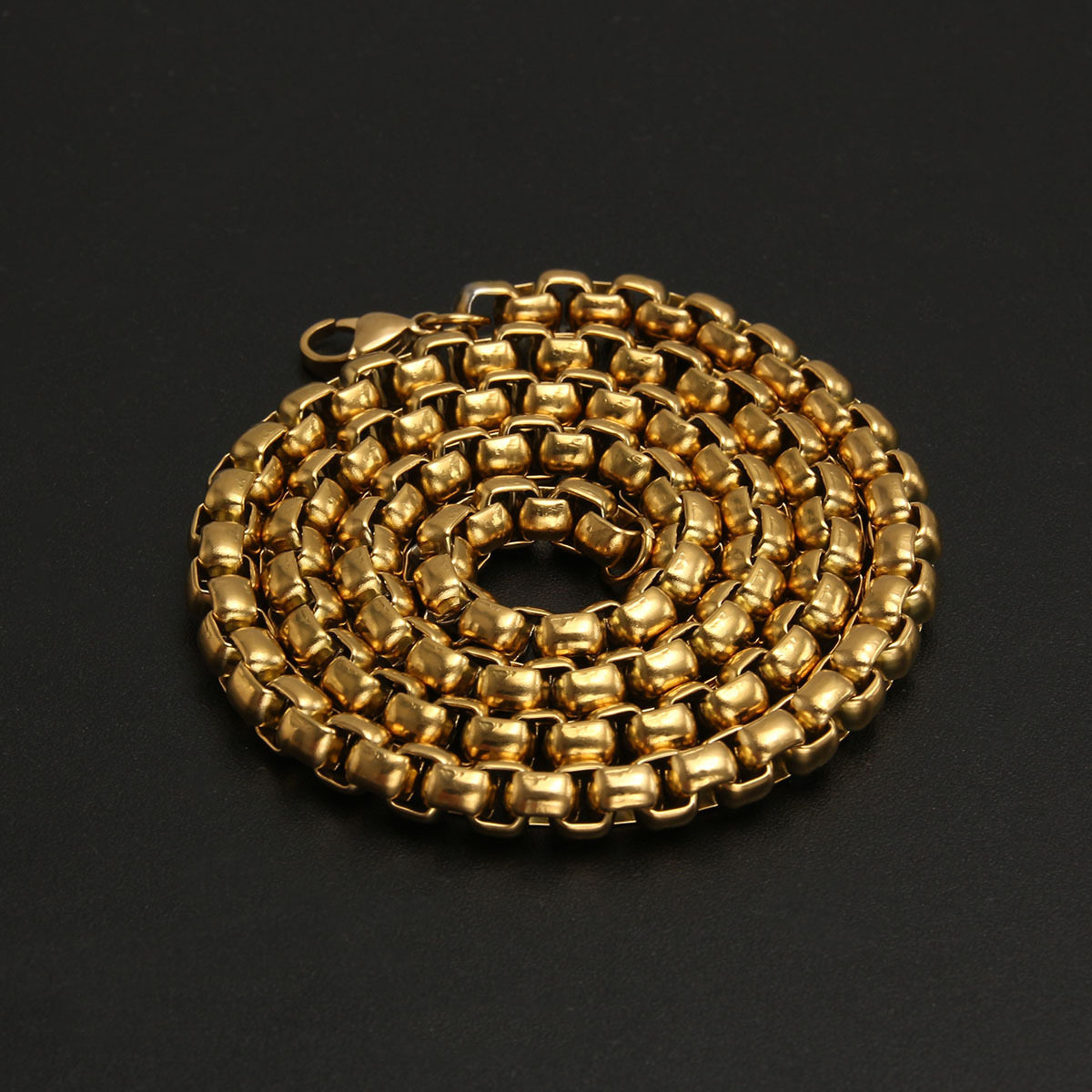 Hot selling stainless steel chain square pearl chain clavicle chain men's and women's simple Wholesale Jewelry necklace couple accessories