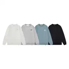 Correct Version Original Label Di Home Badge Embroider Logo High Weight Round Neck Pullover Terry Sweatshirt for Men and Women