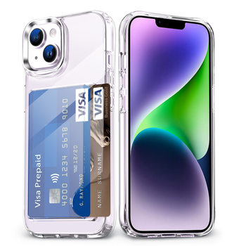 Acrylic two-in-one transparent card holder suitable for iPhone14ProMax mobile phone case Apple 15 card holder
