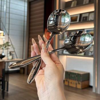 Stainless steel large spoon service spoon large spoon hotel buffet restaurant canteen thickened spoon public spoon