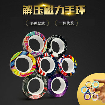 Popular fingertip gyro camouflage decompression artifact magnetic bracelet mini children's toy night market stall factory wholesale