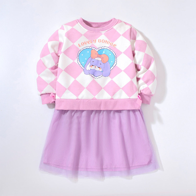 Kids' New Autumn & Winter Stylish Fleece-Lined Thickened Dress