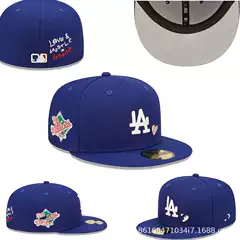 Foreign trade fully enclosed non-adjustable LA baseball hat men's and women's American hip-hop anti-sunshade NY size flat hat