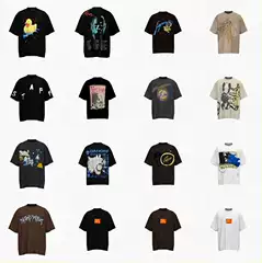 Travis Duck Cactus Lightning Rap Tour TS Joint Couple Hip Hop T-Shirt Sleeve M Scott
