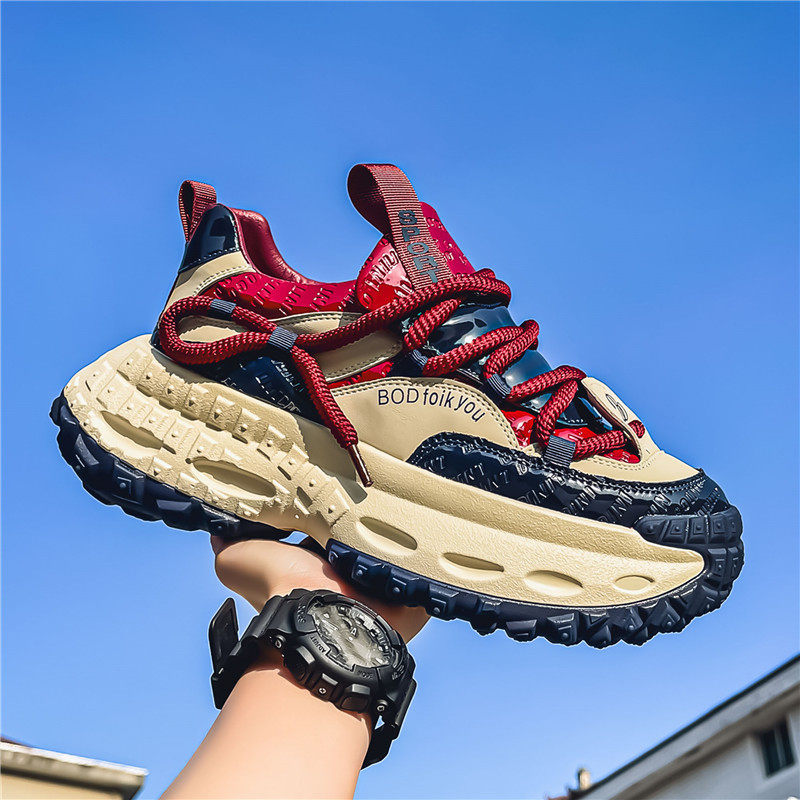 Men's Chunky Sneakers Casual Sport Shoes - Blue Red