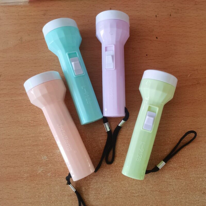 ของเล่นเปล่งแสงไฟฉายหัวกลมสะดวกขนาดเล็กสดวุ้นสีแสงไฟฉายเด็กอ...