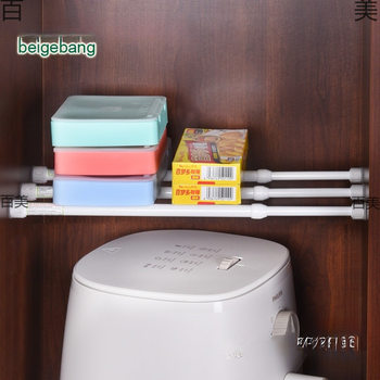 Wholesale Wardrobe Mini Ultra-Short Layered Small Cabinet Crossbar Book Stand Spring Support Rod Towel Telescopic Rod