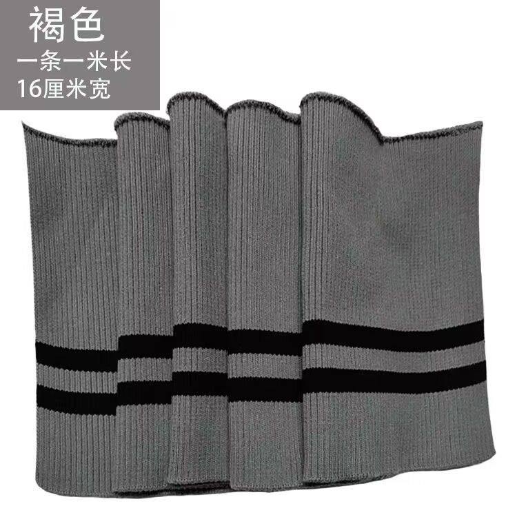 Striped Cotton Stretch Rib Fabric Down Jacket Coat Collar Cuff Hem Cuff Thickened Threaded Cloth