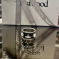 Silver black enamel