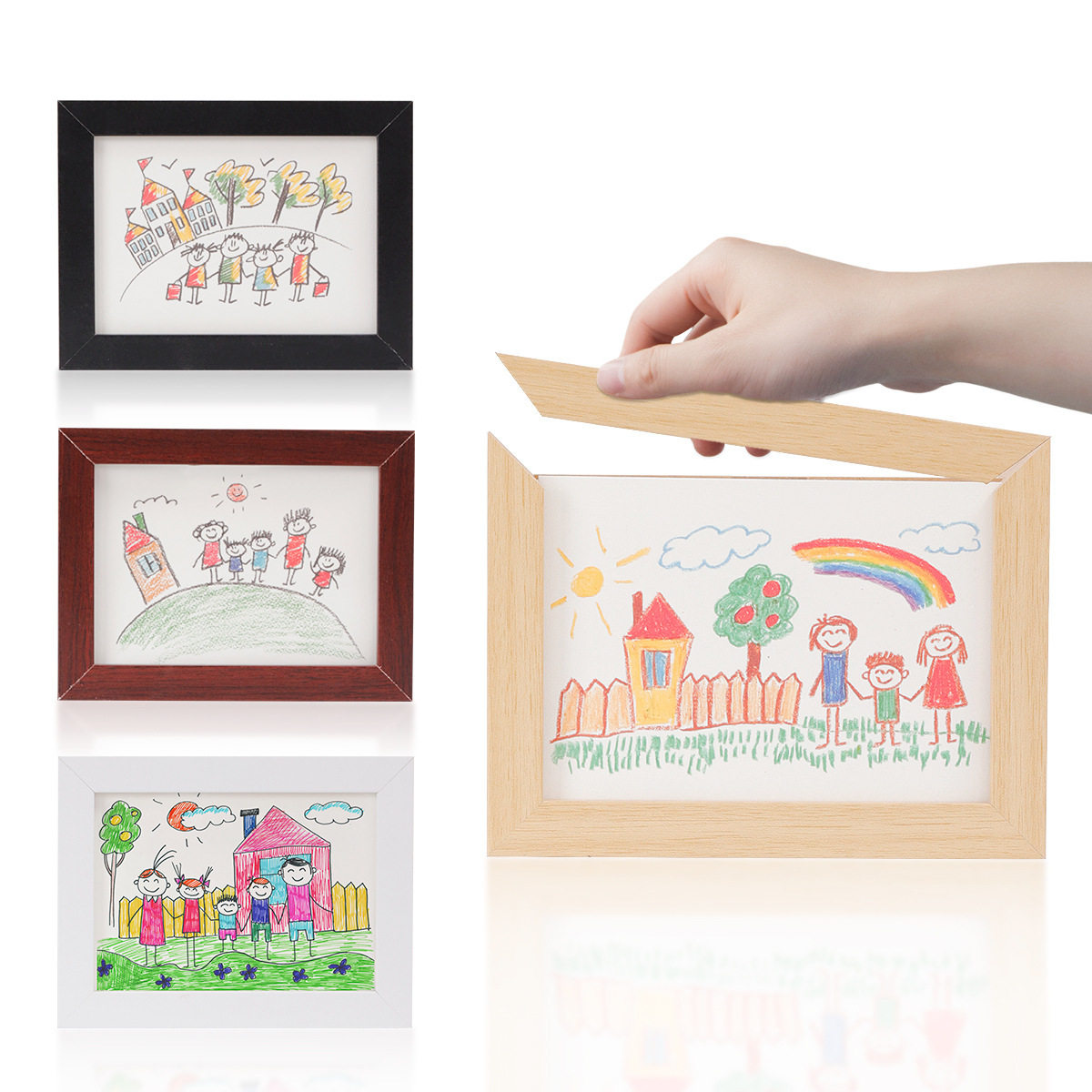 Cross-Border E-Commerce Detachable Magnetic Handmade Photo Frame Kidsren's Art Painting Storage Multi-Functional Frame A5A4A3