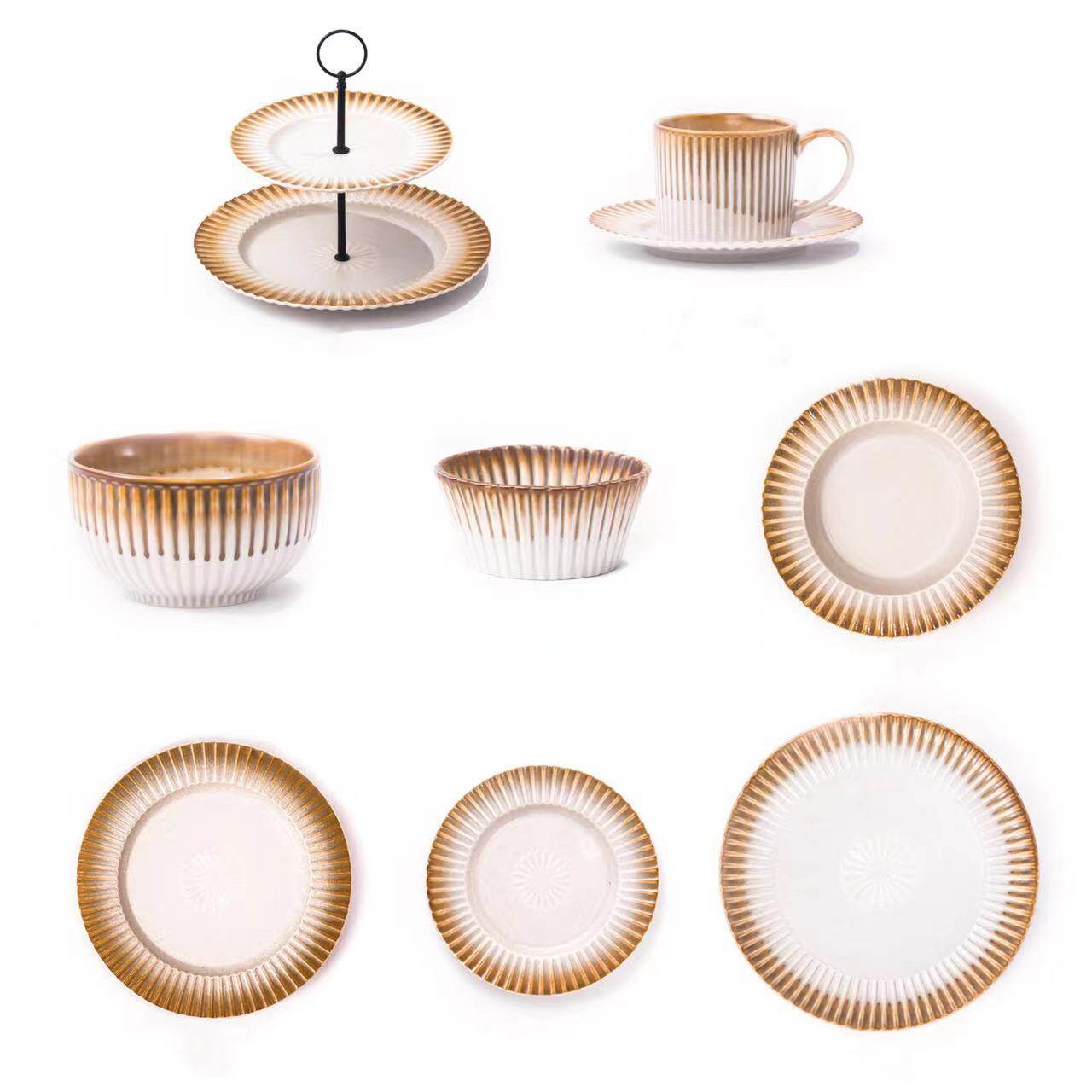 Customized Dish Set Household Ceramic Tableware 2023 New Simple Modern Housewarming Bowls and Chopsticks High-End Bowls and Plates