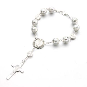 10mm Glass Pearl with Tori Bracelet Beaded Bracelet Curved Needle Bracelet