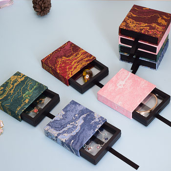 2025 New Style Jewelry Box with Gold-Plated Film, Ring Box, Jewelry Suspension, Anti-Oxidation, Popular on Xiaohongshu, Hand Jewelry