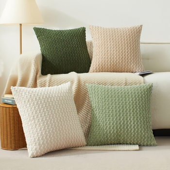 Cross-Border New Three-Dimensional Bubble Corduroy Pillow Cushion Cover Home Living Room Sofa Back Cushion Cover