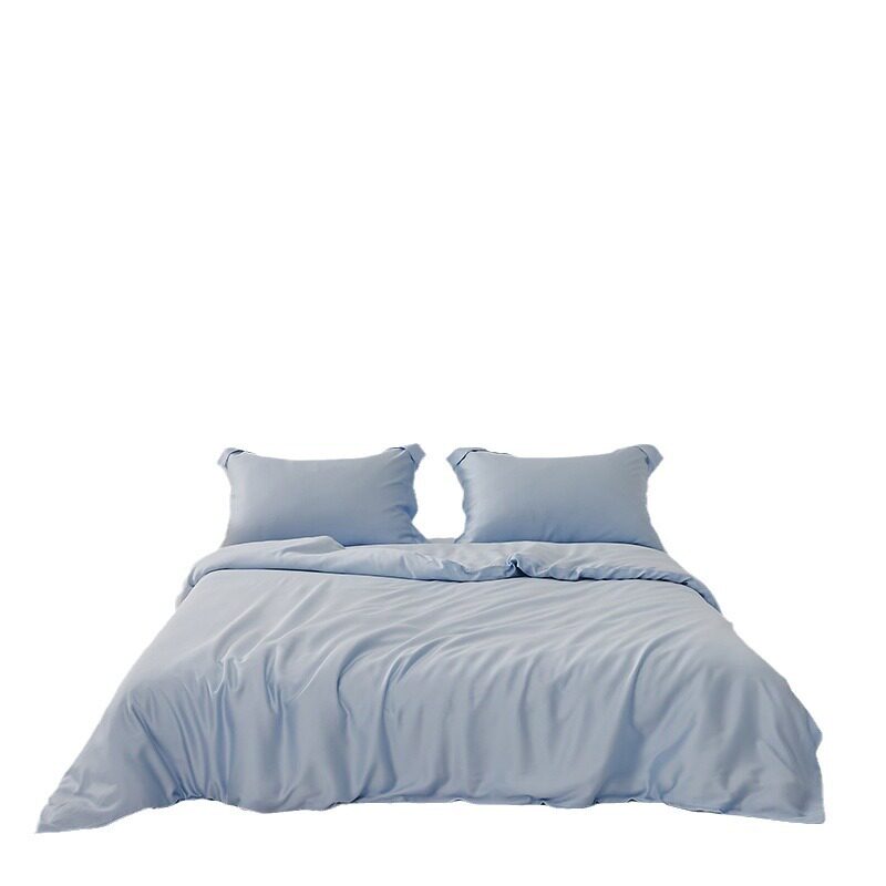 Lf Grade 60-Count Austrian Lenzing Tencel Summer Bedding Four-Piece Set Ice Silk Summer Cooling Quilt Cover Fitted Sheet Bed Sheet Silk Cool