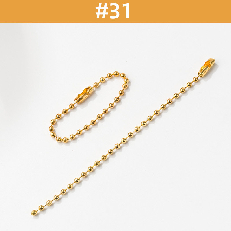 金属彩色珠链2.4mm波珠链糖果色diy饰品配件吊牌链烤漆咕卡挂链条