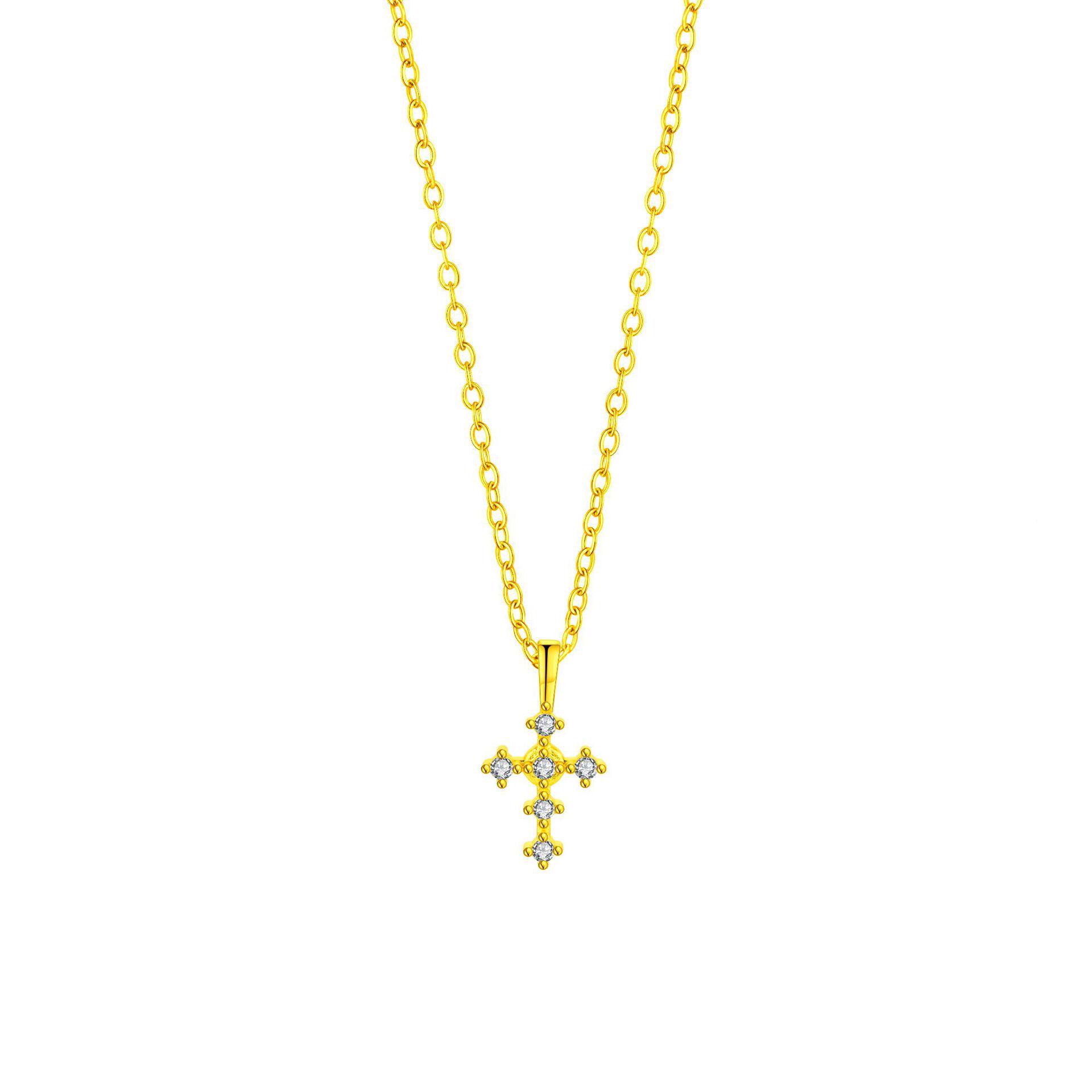 Cross Necklace Women's Stylish Trendy Niche Necklace Can Be Stacked with Elegant Pendant Clavicle Chain Influencer Picks Trend