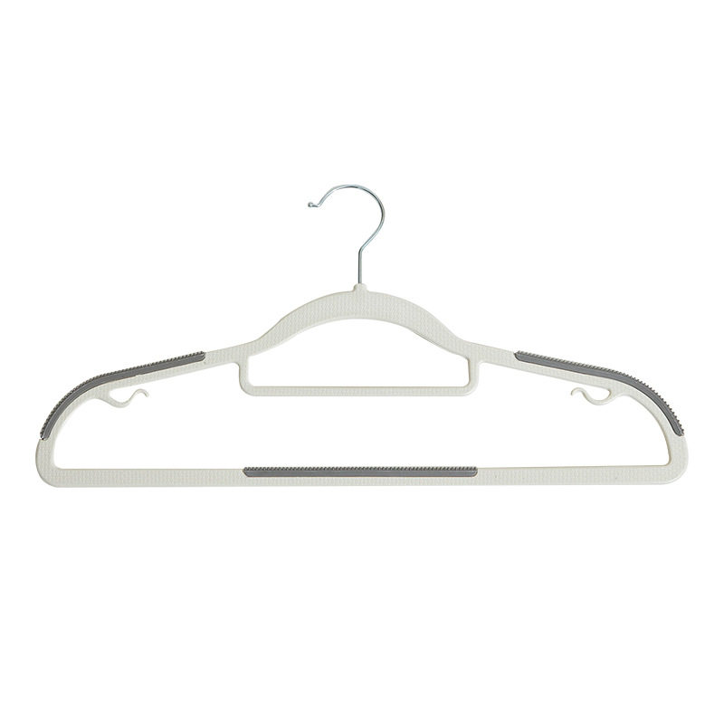 Household Hanger Seamless Clothes Hanging Non-slip Clothes Rack Anti-shoulder Corner Plastic Double-position Hanger Wet and Dry Clothes Support