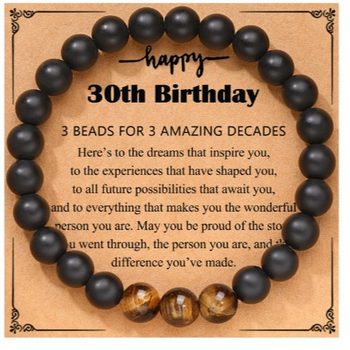 Amazon Explosions Frosted Agate Tiger's Eye Volcanic Stone Bracelet birthday Gift Card Bracelet