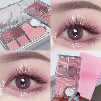 Daimanpu Shuiyue Six-Color Eye Shadow Palette, Delicate and Not Easy to Fly Powder, Student Makeup, Daily Beauty Matte Eye Shadow