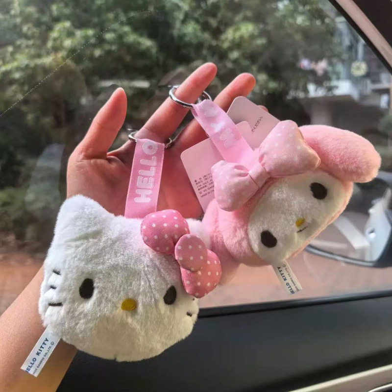 พวงกุญแจตุ๊กตาซีรีส์ Sanrio รูป Kuromi Cinnamoroll My Melody Kt ของเล่นตุ๊กตาห้อยกระเป๋า ของขวัญน่ารัก